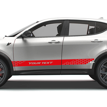 Kit di Adesivi in Vinile a Strisce Laterali Stile Nido d'Ape Personalizzati per Dodge Hornet_3
