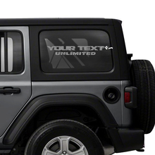 Adesivo in Vinile per Finestra Laterale con Mappa Topografica Testo Personalizzato per Jeep Wrangler 2