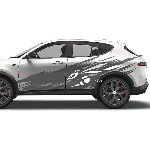 Kit Adesivi Laterali Parasassi con Logo Hornet per Dodge Hornet