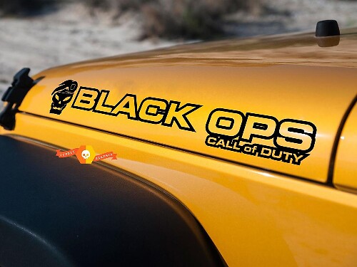 Coppia di Adesivi in Vinile con Cappuccio Stile Black Ops Call of Duty per Jeep Wrangler