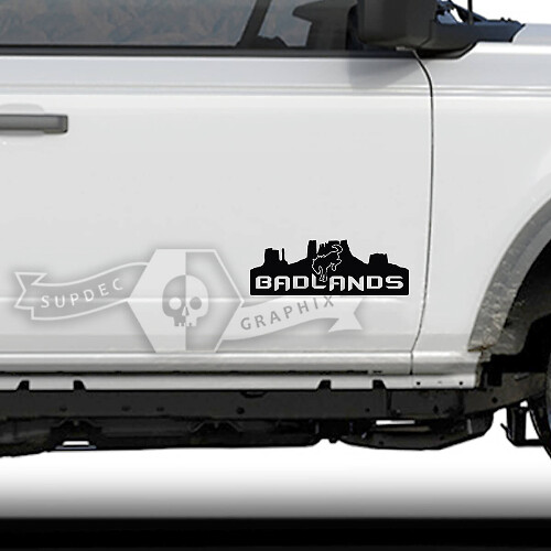 Adesivo in vinile silhouette porta laterale Badlands Valley per musclecar cavallo