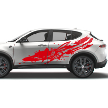 Kit Adesivi Laterali in Vinile Stile Schizzi di Fango con Logo Hornet per Dodge Hornet_2