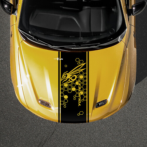 Adesivo in Vinile a Strisce Honeycomb Hornet per Cofano Dodge Hornet