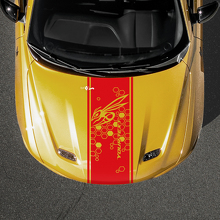 Adesivo in Vinile a Strisce Honeycomb Hornet per Cofano Dodge Hornet_3