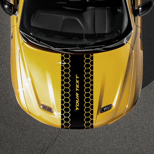 Adesivo in vinile a striscia stile nido d'ape personalizzato per cofano Dodge Hornet