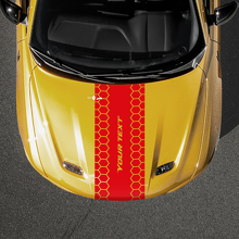 Adesivo in vinile a striscia stile nido d'ape personalizzato per cofano Dodge Hornet_2