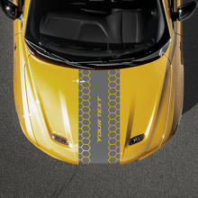 Adesivo in vinile a striscia stile nido d'ape personalizzato per cofano Dodge Hornet_3