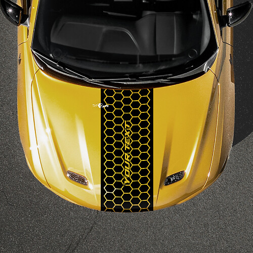Adesivo in vinile personalizzato a strisce sul cofano stile nido d'ape per Dodge Hornet