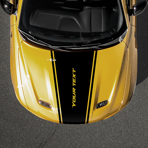 Striscia Contornata Svasata Testo Personalizzato Adesivo per Cofano in Vinile per Dodge Hornet
