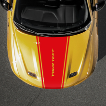 Striscia Contornata Svasata Testo Personalizzato Adesivo per Cofano in Vinile per Dodge Hornet_3