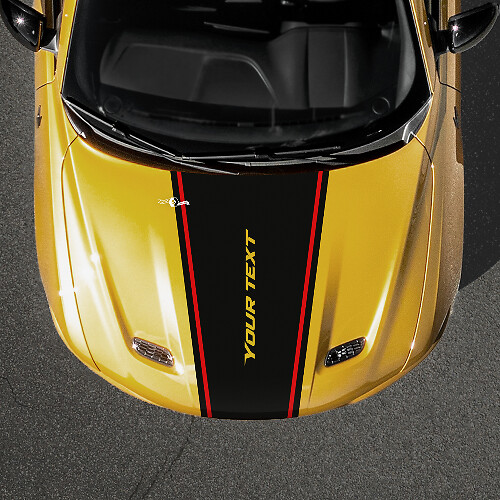 Adesivo in Vinile con Testo Personalizzato a Striscia Svasata per Cofano Dodge Hornet