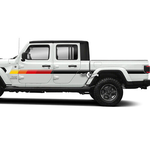 Kit grafici - Jeep Gladiator Rubicon Retro Vintage 4x4 Porte Off-Road kit strisce da corsa sport Off Road
