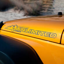 Adesivo in Vinile Unlimited Mountains per Cofano Rubicon Sahara Wrangler_2