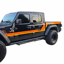 Coppia Jeep Gladiator Porte laterali Letto Fender Stripes Style Vinile Decalcomania Kit grafico 2 colori
 2