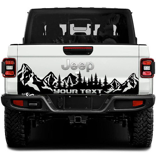 Jeep Gladiator Wrap Forest Mountains Adesivi Decalcomanie Grafica in vinile Portellone letto Adesivi in ​​vinile Decalcomanie
