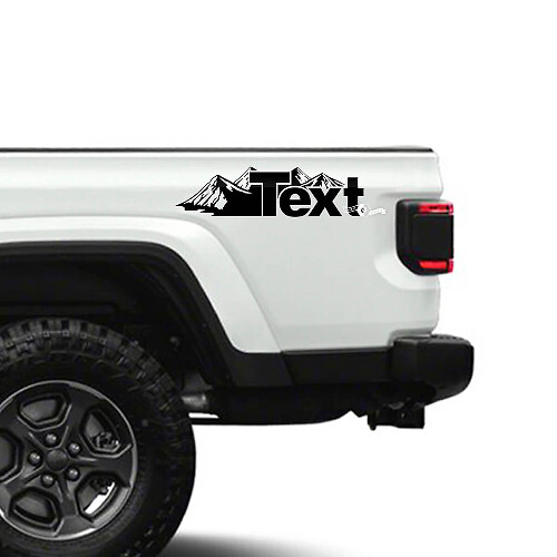 Adesivi laterali in vinile stile montagna personalizzati per Jeep Gladiator