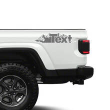 Adesivi laterali in vinile stile montagna personalizzati per Jeep Gladiator_2
