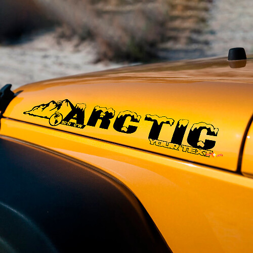 Adesivo in vinile Hood Arctic Mountain per Jeep Wrangler