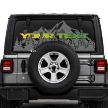 Jeep Wrangler Unlimited Lunotto posteriore Montagne Foresta Adesivi Decalcomanie Grafica in vinile
 2