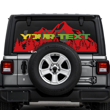 Jeep Wrangler Unlimited Lunotto posteriore Montagne Foresta Adesivi Decalcomanie Grafica in vinile
 3