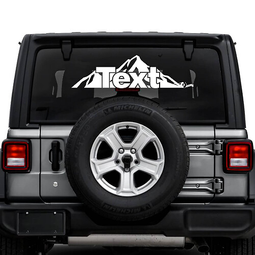Jeep Wrangler Unlimited Lunotto posteriore Montagne Adesivi Decalcomanie Grafica in vinile
