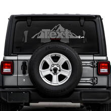 Jeep Wrangler Unlimited Lunotto posteriore Montagne Adesivi Decalcomanie Grafica in vinile
 2