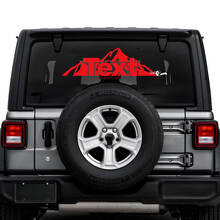 Jeep Wrangler Unlimited Lunotto posteriore Montagne Adesivi Decalcomanie Grafica in vinile
 3