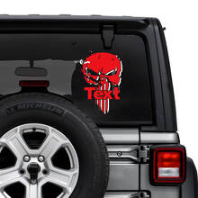 Jeep Wrangler Unlimited Lunotto posteriore Punisher Shadow Adesivi Decalcomanie Grafica in vinile 2 colori
 2