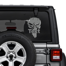 Jeep Wrangler Unlimited Lunotto posteriore Punisher Shadow Adesivi Decalcomanie Grafica in vinile 2 colori
 3
