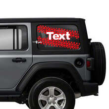 Adesivi in vinile con doppia traccia di pneumatico per finestrino posteriore Jeep Wrangler Unlimited 2