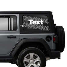 Adesivi in vinile con doppia traccia di pneumatico per finestrino posteriore Jeep Wrangler Unlimited 3