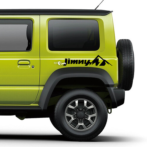 Suzuki JIMNY Mountains Grafica laterale Decalcomania per porte Adesivo logo
