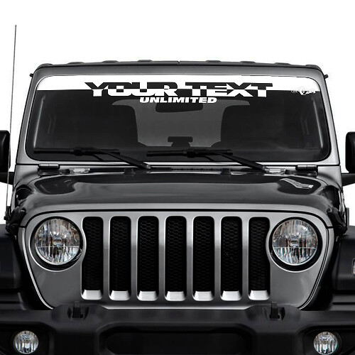Adesivi in vinile personalizzati per parabrezza per Jeep Wrangler Unlimited