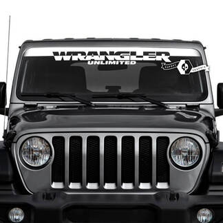 Jeep Wrangler Unlimited parabrezza logo decalcomanie grafica in vinile
