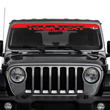 Adesivi in vinile personalizzati per parabrezza per Jeep Wrangler Unlimited 2