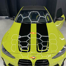 2021+ BMW M4 M3 G80 G82 G83 Adesivo decalcomania in vinile stile CSL per cofano 1
 2