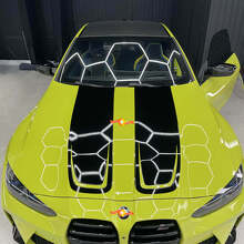 Adesivo in vinile CSL Style per cofano Strisce per BMW M4 M3 G80 G82 G83 2021+ 2