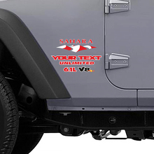 Adesivo laterale in vinile stile montagna Sahara 6.1L V8 per Jeep Wrangler Unlimited 3