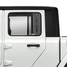 Coppia Jeep Gladiator porte finestre traccia di pneumatici distrutti adesivi decalcomanie grafica in vinile
 2