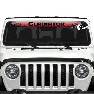 Jeep Gladiator parabrezza logo decalcomanie grafica in vinile sfumatura
