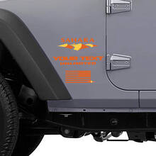 Adesivo Laterale in Vinile Sahara Dune & Bandiera USA per Jeep Wrangler Unlimited_3