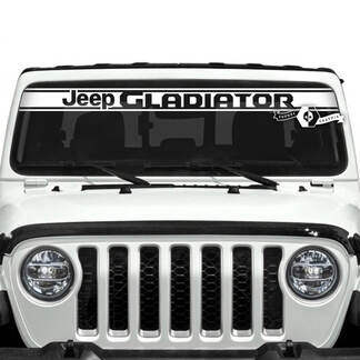 Jeep Gladiator parabrezza logo linea di rivestimento decalcomanie grafica in vinile
