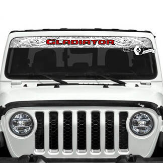 Jeep Gladiator parabrezza logo decalcomanie grafica in vinile
