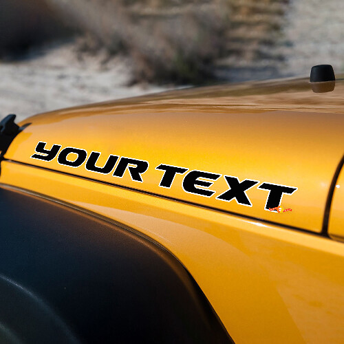 Adesivo in Vinile con Contorno Lettere per Cofano Jeep Wrangler