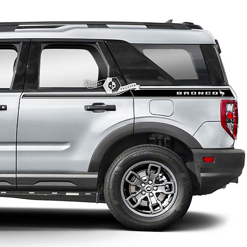 2 adesivi per decalcomanie con logo Ford Bronco per porta laterale laterale
