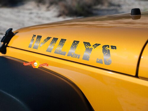 Set di Adesivi in Vinile per Cofano Vintage Willys per Jeep Wrangler
