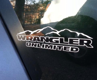 Jeep Mountain Wrangler Unlimited CJ TJ YJ JK XJ Tutti i colori Sticker Decal#5