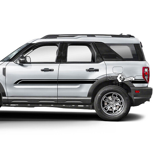 2x adesivi per decalcomanie della linea di rivestimento del parafango laterale delle porte Ford Bronco
