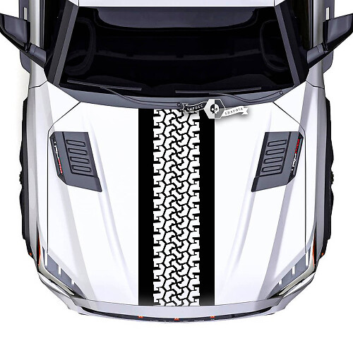 Toyota Sequoia Hood Tire Track Off Road Fango Vinile Adesivo Decalcomania adatta Toyota Sequoia
