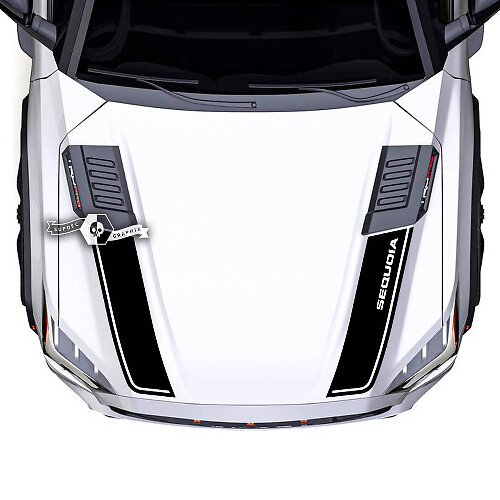 La decalcomania degli adesivi in ​​vinile con rivestimento del cofano Toyota Sequoia si adatta alla Toyota Sequoia rovesciata
